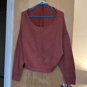 America eagle off shoulder slouchy sweatshirt